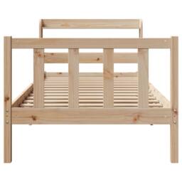 Berkfield Home Beautiful Bed Frame without Mattress 90x200 cm Solid Wood Pine in Light Tan - thumbnail 4