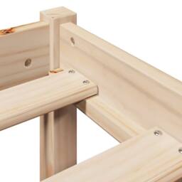 Berkfield Home Beautiful Bed Frame without Mattress 90x200 cm Solid Wood Pine in Light Tan - thumbnail 9