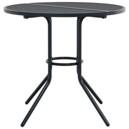 Berkfield Home Stackable Garden Chair Set 3 pcs Anthracite Powder-coated Steel in Black - thumbnail 5