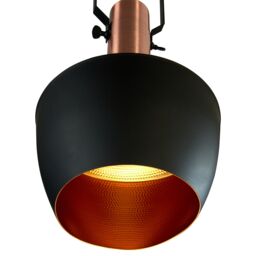 Orsina Medium Pendant Light in Black & Copper, Contemporary Hanging Ceiling Light, Industrial Pendant Lighting - thumbnail 3