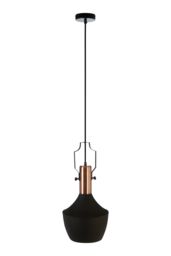 Orsina Medium Pendant Light in Black & Copper, Contemporary Hanging Ceiling Light, Industrial Pendant Lighting - thumbnail 1