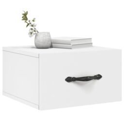 Berkfield Home Wall-mounted Bedside Cabinet White 35x35x20 cm - Size: 35 x 35 x 20 cm - thumbnail 3