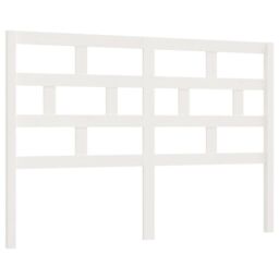 Berkfield Home Bed Headboard White 146x4x100 cm Solid Wood Pine - Size: 146 x 4 x 100 cm - thumbnail 2