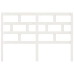 Berkfield Home Bed Headboard White 146x4x100 cm Solid Wood Pine - Size: 146 x 4 x 100 cm - thumbnail 4