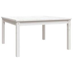 Berkfield Home Garden Table White 82.5x82.5x45 cm Solid Wood Pine