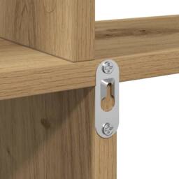 Berkfield Home Wall Shelf Artisan Oak 80x15x78.5 cm Engineered Wood in Brown - thumbnail 7