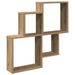 Berkfield Home Wall Shelf Artisan Oak 80x15x78.5 cm Engineered Wood in Brown - thumbnail 1