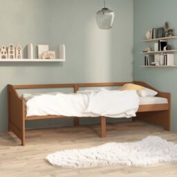 Berkfield Home 3-Seater Day Bed Honey Brown Solid Pinewood 90x200 cm