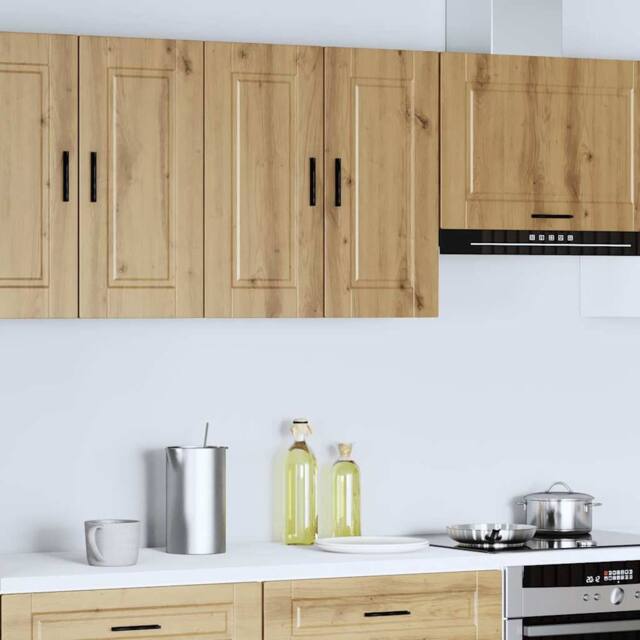 Berkfield Home Kitchen Wall Cabinet Porto Artisan Oak Engineered Wood in Brown - image 1