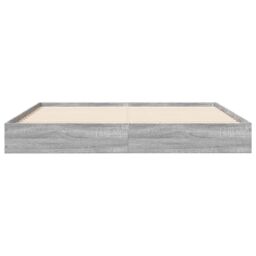 Berkfield Home Bed Frame without Mattress Grey Sonoma 140x200 cm Engineered Wood - thumbnail 4