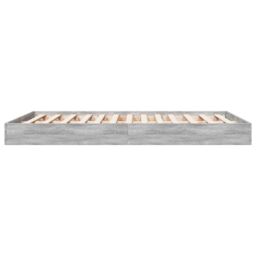 Berkfield Home Bed Frame without Mattress Grey Sonoma 140x200 cm Engineered Wood - thumbnail 5