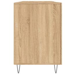 Berkfield Home Desk Sonoma Oak 140x50x75 cm Engineered Wood in Light Brown - Size: 140 x 50 x 75 cm - thumbnail 7