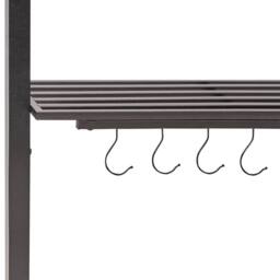 Wyld and Coco Grey Garden Gazebo Powder Coat Steel UV Protective Canopy Shelves - thumbnail 8