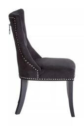 Orsina Regents Park Linen Dining Chair in Black - thumbnail 3