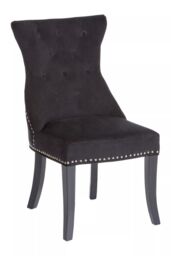 Orsina Regents Park Linen Dining Chair in Black - thumbnail 2