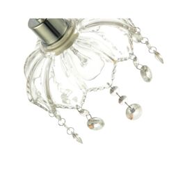 Happy Homewares Traditional & Shabby Chic Clear Glass Easy Fit Pendant Lamp Shade - thumbnail 3
