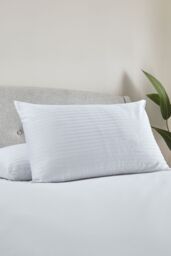 Catherine Lansfield 'Luxury Hotel 300 Thread Count Cotton Stripe' Pillow in White
