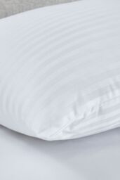 Catherine Lansfield 'Luxury Hotel 300 Thread Count Cotton Stripe' Pillow in White - thumbnail 2