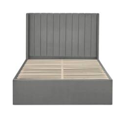Cheshire Coral Steel Grey Dual Storage Door King Bed - King (150cm) - thumbnail 4