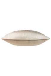 Prestigious Textiles Cinder Metallic Jacquard Piped Cushion in Silver - Size: 55 cm x 55 cm - thumbnail 3