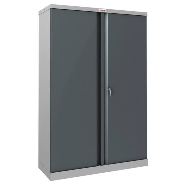 Phoenix Safe Company Steel Storage Cupboard with Key Lock in Anthracite Grey, SCL1491GAK in Dark Grey - Size: 140 cm x 90 cm - image 1