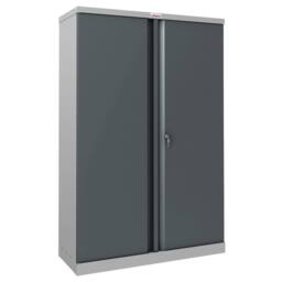Phoenix Safe Company Steel Storage Cupboard with Key Lock in Anthracite Grey, SCL1491GAK in Dark Grey - Size: 140 cm x 90 cm - thumbnail 1