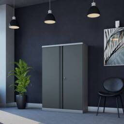 Phoenix Safe Company Steel Storage Cupboard with Key Lock in Anthracite Grey, SCL1491GAK in Dark Grey - Size: 140 cm x 90 cm - thumbnail 6