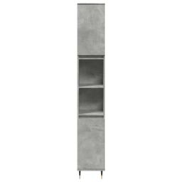 Berkfield Home 3 Piece Bathroom Furniture Set Concrete Grey Engineered Wood - thumbnail 5
