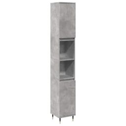 Berkfield Home 3 Piece Bathroom Furniture Set Concrete Grey Engineered Wood - thumbnail 4