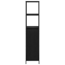 Berkfield Home Bathroom Cabinet with Shelves Black Oak 36x35x165 cm - Size: 36 x 35 x 165 cm - thumbnail 6