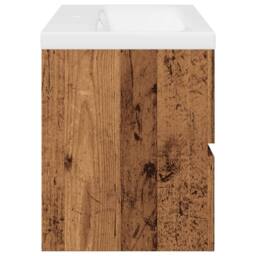 Berkfield Home Sink Cabinet with Built-in Basin Old Wood in Brown - thumbnail 7
