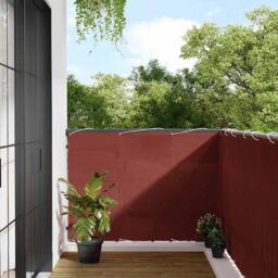 Berkfield Home Balcony Screen Terracotta 120x800 cm 100% Polyester Oxford - thumbnail 1