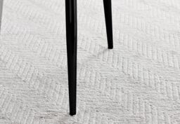 FurnitureboxUK Set of 2 Calla Deep Padded Dining Chairs Upholstered in Soft Velvet With Black Metal Legs in Grey - thumbnail 9