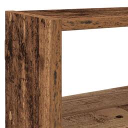 Berkfield Home Wall Cube Shelf 7 Compartments Old Wood Engineered Wood in Brown - thumbnail 7