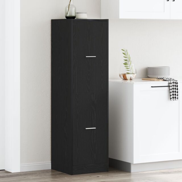 Berkfield Home Apothecary cabinet Black Oak 40x41x144.5 cm Engineered Wood - image 1