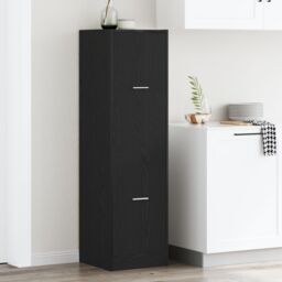 Berkfield Home Apothecary cabinet Black Oak 40x41x144.5 cm Engineered Wood - thumbnail 1