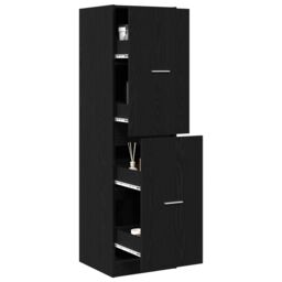 Berkfield Home Apothecary cabinet Black Oak 40x41x144.5 cm Engineered Wood - thumbnail 3
