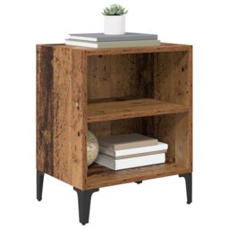 Berkfield Home Bedside Cabinet Old Wood 40x30x50 cm Engineered Wood in Brown - Size: 40 x 30 x 50 cm - thumbnail 3