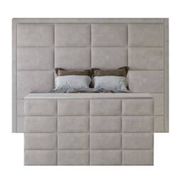 KDMD Copenhagen Upholstered Pebble Television Bed Frame in Light Sand - Size: King - thumbnail 4