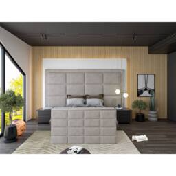 KDMD Copenhagen Upholstered Pebble Television Bed Frame in Light Sand - Size: King - thumbnail 2