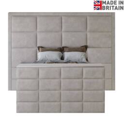 KDMD Copenhagen Upholstered Pebble Television Bed Frame in Light Sand - Size: King - thumbnail 5