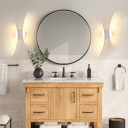 COMELY Indoor Wall Lights, 20W Curved Acrylic Wall Lights, Warm White 3000K - thumbnail 7
