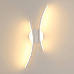 COMELY Indoor Wall Lights, 20W Curved Acrylic Wall Lights, Warm White 3000K - thumbnail 1