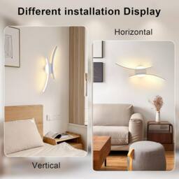 COMELY Indoor Wall Lights, 20W Curved Acrylic Wall Lights, Warm White 3000K - thumbnail 4