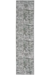 Kukoon Washable Runner Rug Green Abstract Long Hallway Carpet Mat 80cm x 300cm - Size: 80 cm x 300 cm - thumbnail 2