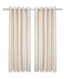 New Edge Blinds Wave Woven Jacquard Curtains in Navy in Cream - Size: 168 cm width x 183 cm drop - thumbnail 4