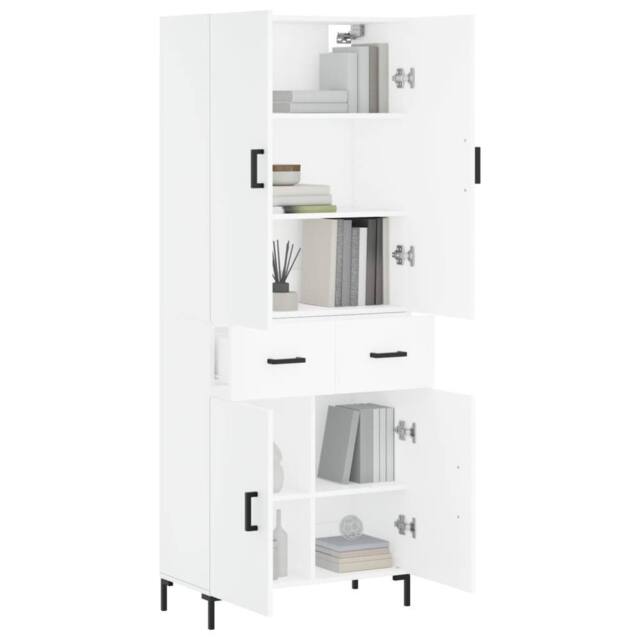 Berkfield Home Highboard White 69.5x34x180 cm Engineered Wood - image 1