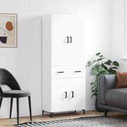 Berkfield Home Highboard White 69.5x34x180 cm Engineered Wood - thumbnail 2