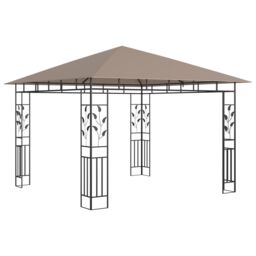 Berkfield Home Gazebo with Mosquito Net 3x3x2.73 m Taupe 180 g/m ² in Beige - thumbnail 2