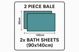 Rapport Home Royal Velvet Pure Cotton 2 Piece Towel Bath Sheet Set (90x140 cm) in Yellow - thumbnail 2